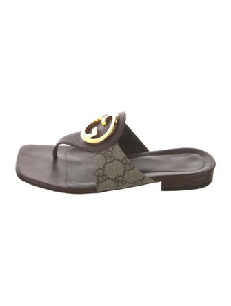 Gucci GG Supreme Leather Slides