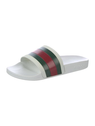 Gucci Web Accent Rubber Slides