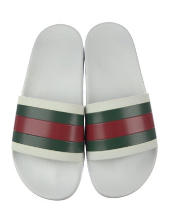 Gucci Web Accent Rubber Slides