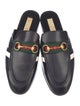Gucci Web Accent Leather Slippers