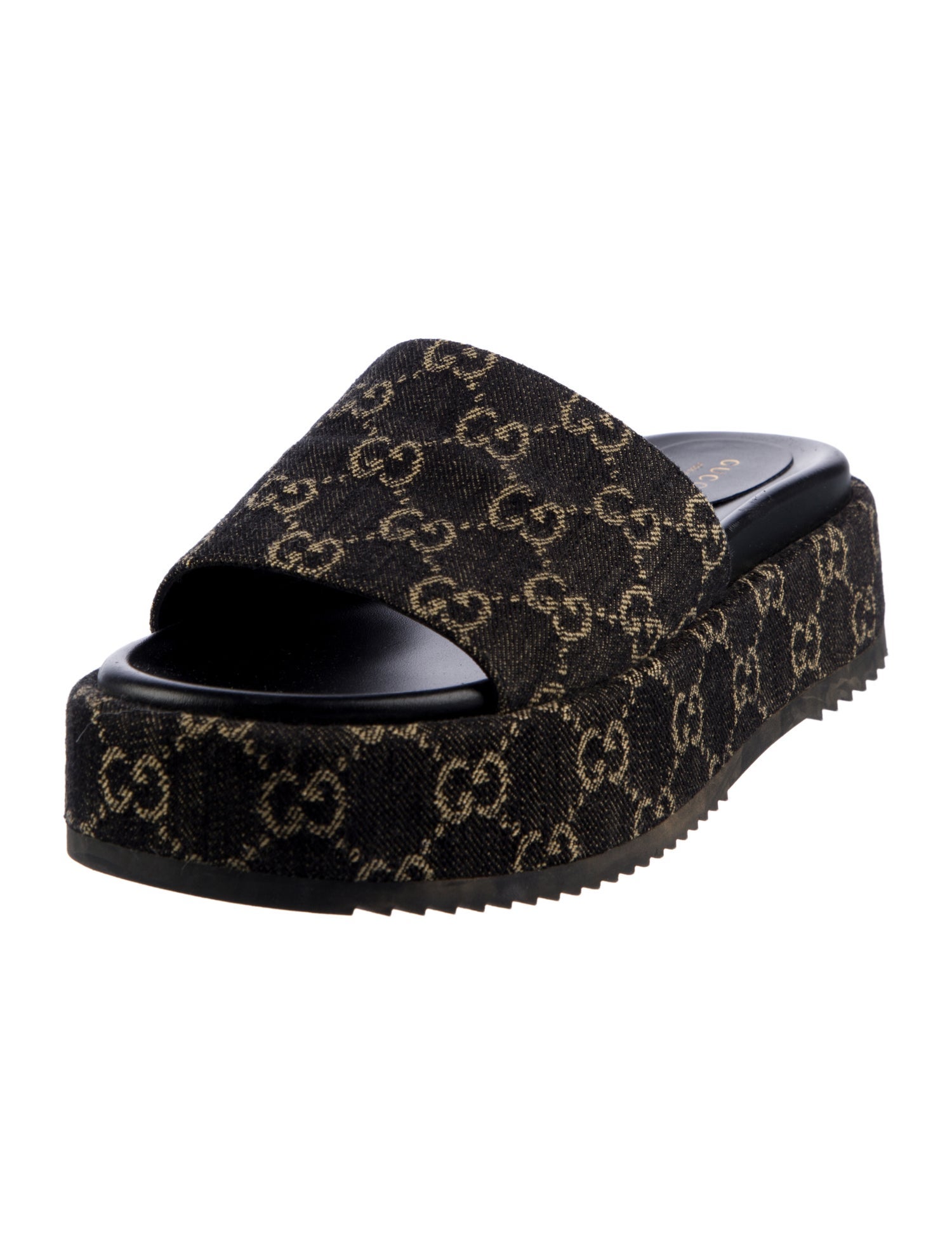 Gucci GG Canvas Denim Slides
