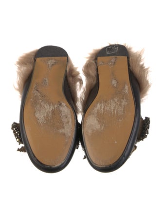 Gucci Leather Bow Accents Mules