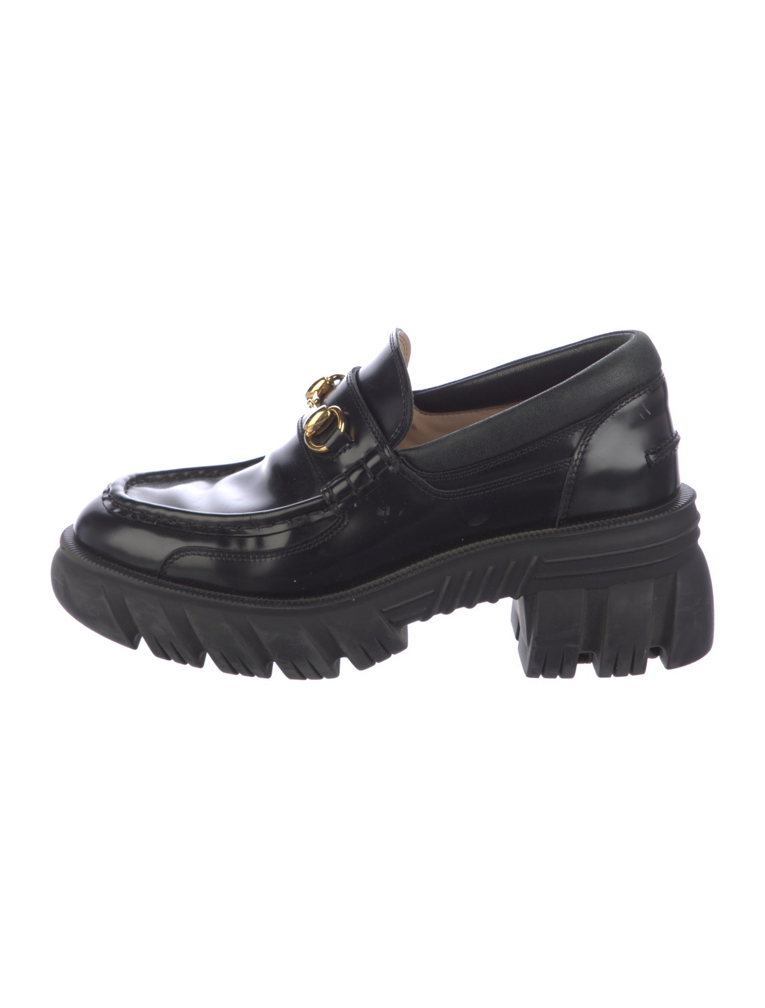 Gucci Horsebit Accent Leather Loafers