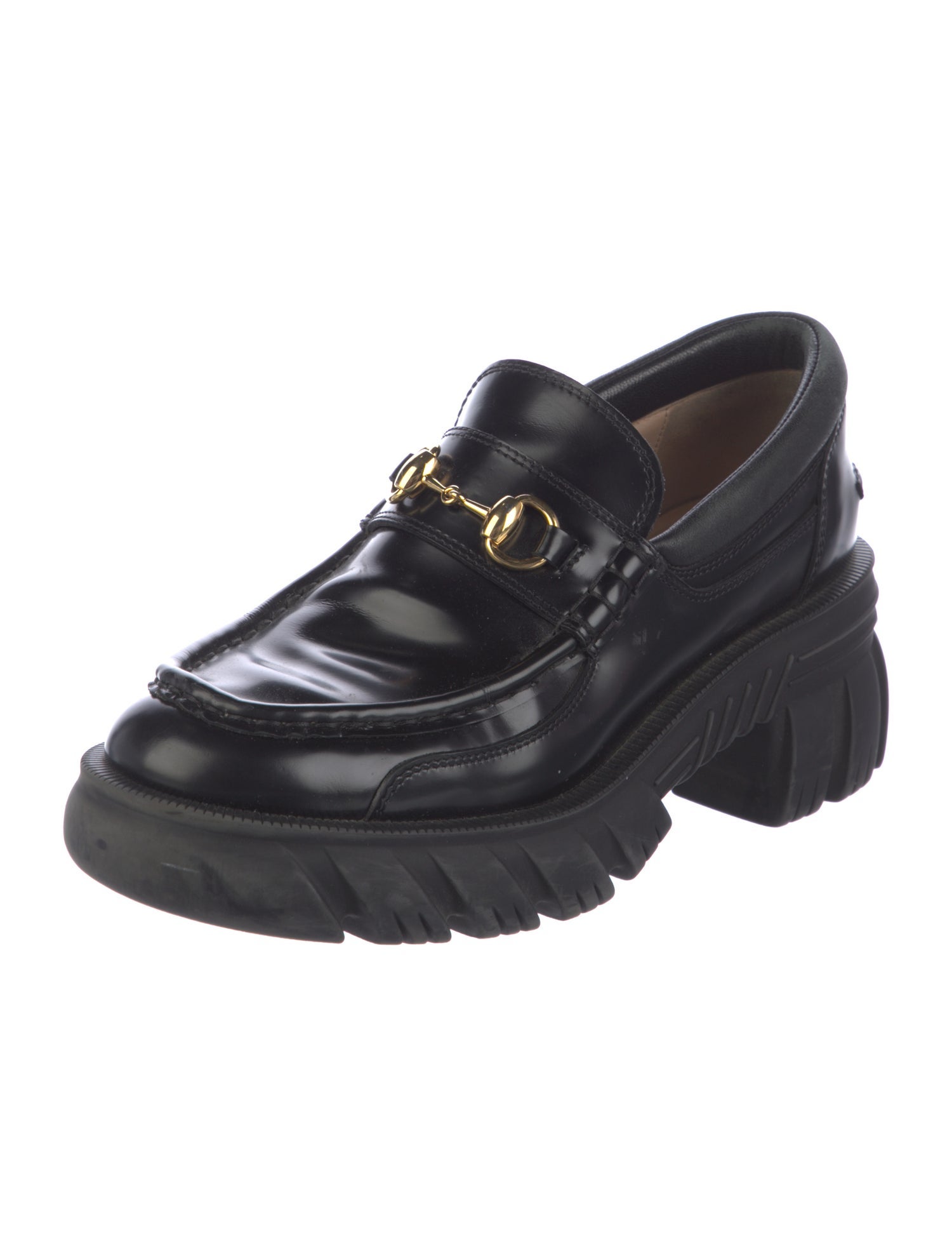 Gucci Horsebit Accent Leather Loafers