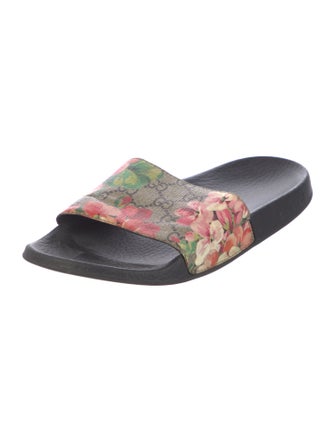 Gucci Blooms Print Slides