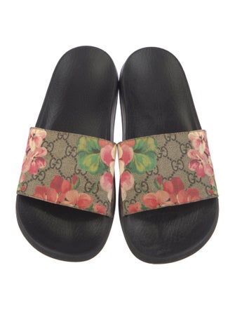 Gucci Blooms Print Slides