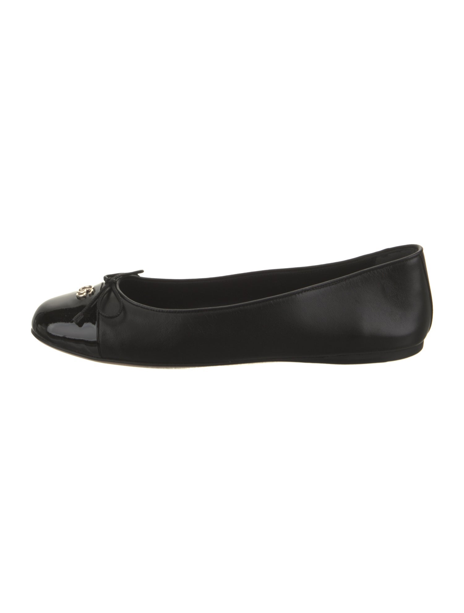 Gucci Leather Bow Accents Ballet Flats