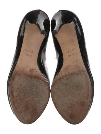 Gucci Horsebit Accent Patent Leather Pumps