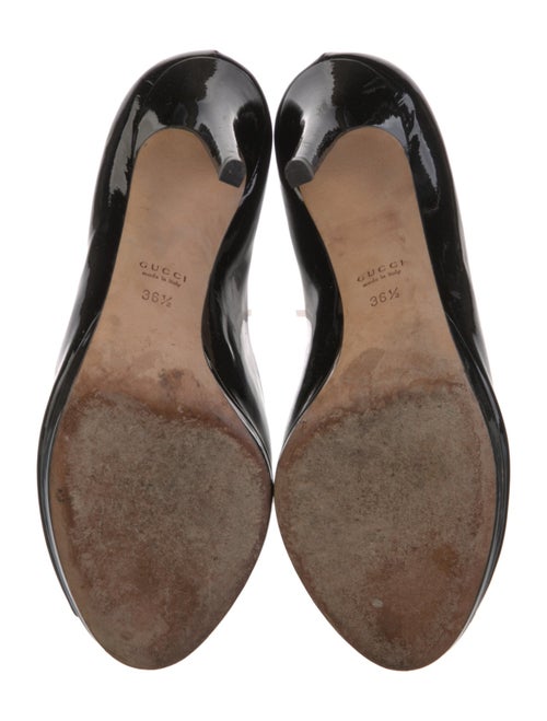 Gucci Horsebit Accent Patent Leather Pumps