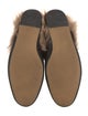 Gucci Leather Fur Trim Mules