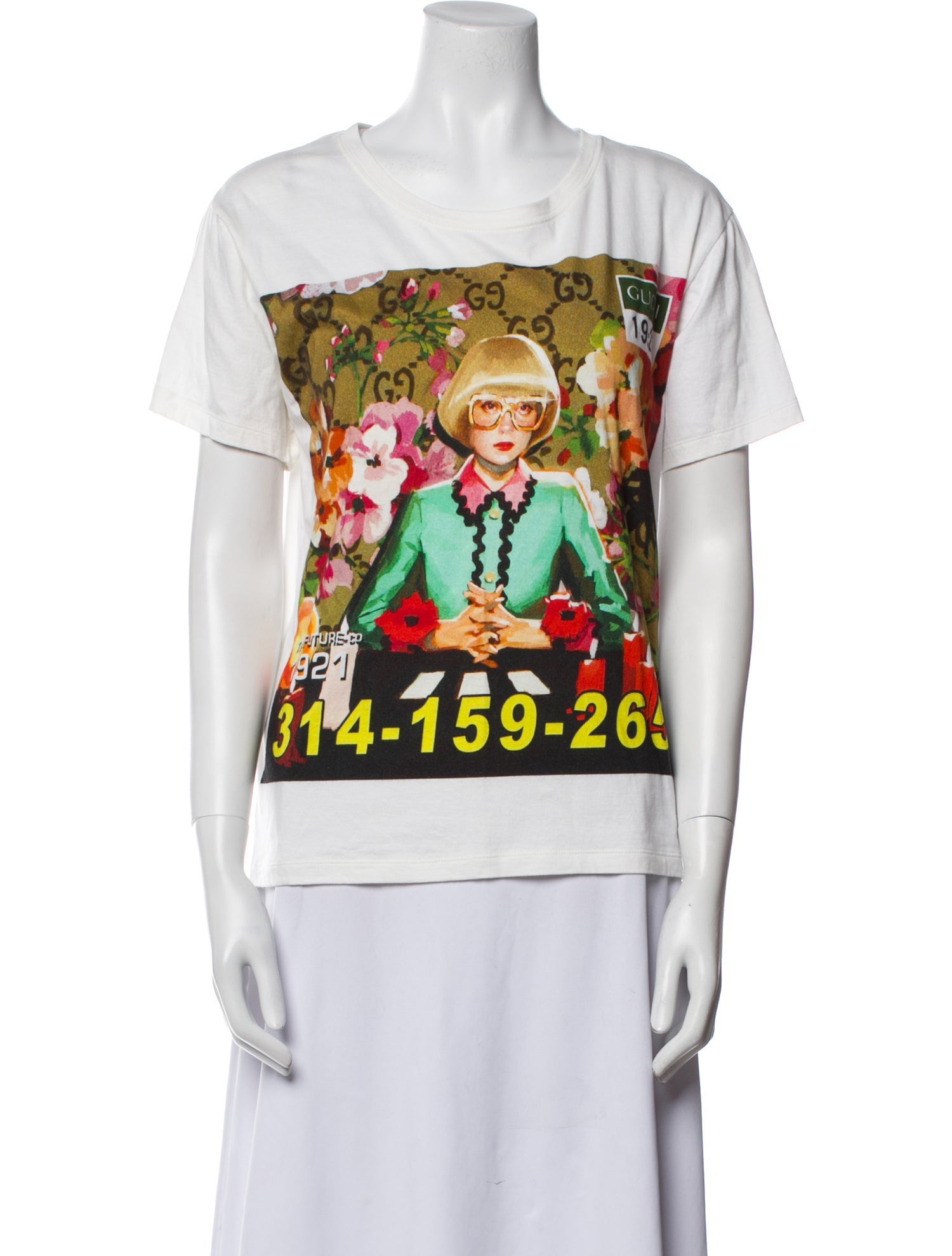 Gucci Graphic Print Scoop Neck T-Shirt