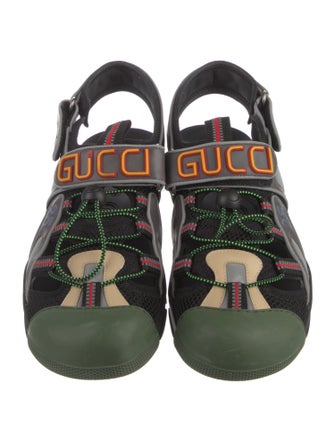 Gucci Leather Printed Sandals