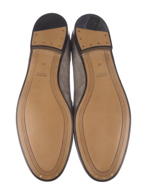 Gucci Horsebit Accent Suede Loafers