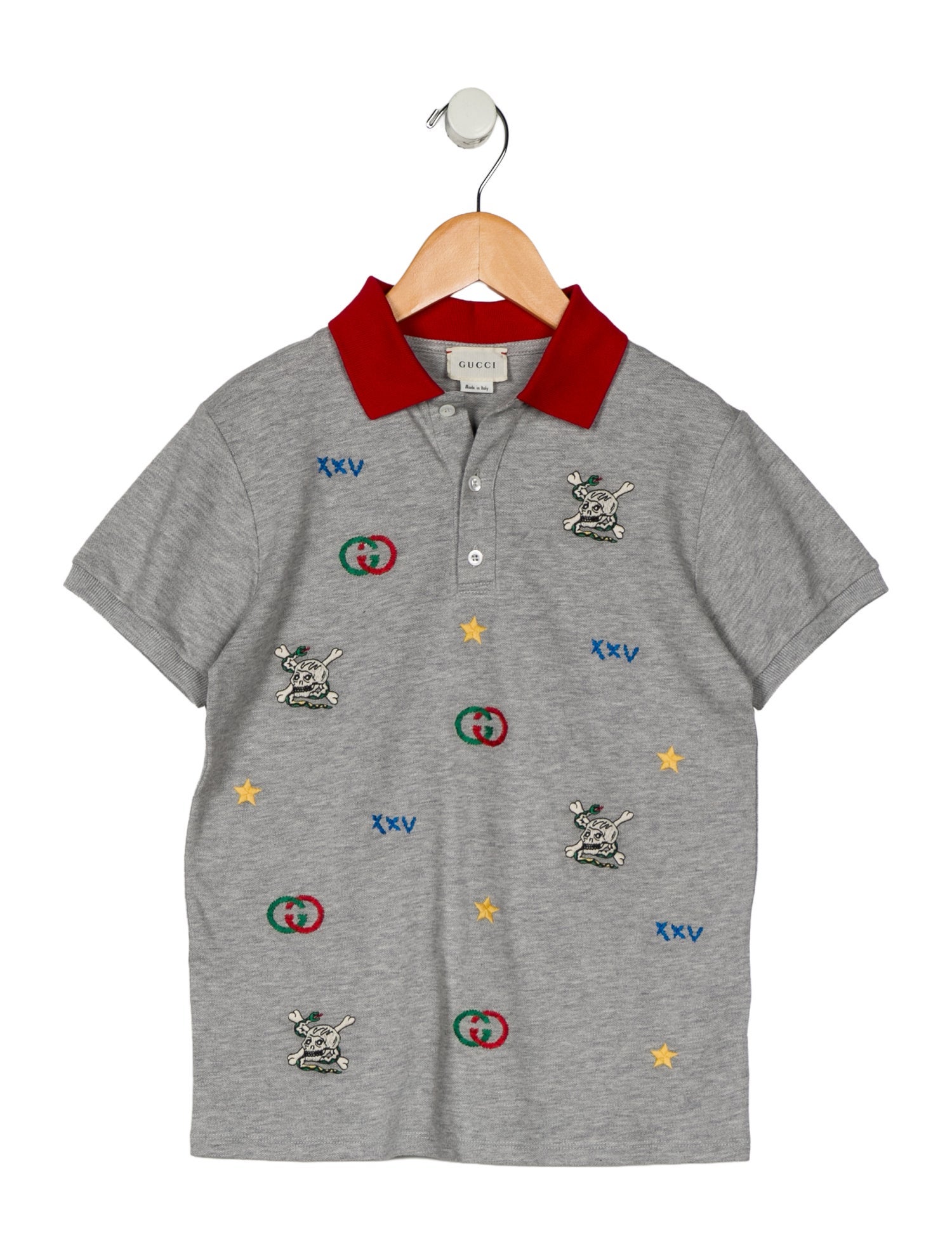 Gucci Cotton Embroidered Short Sleeve Shirt