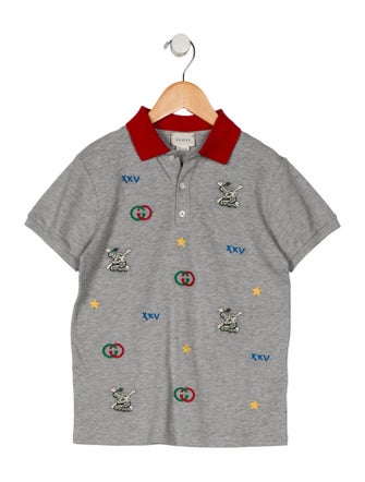 Gucci Cotton Embroidered Short Sleeve Shirt