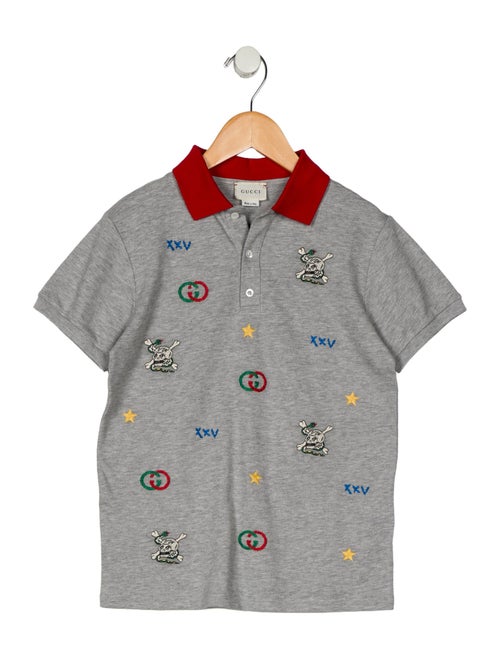 Gucci Cotton Embroidered Short Sleeve Shirt