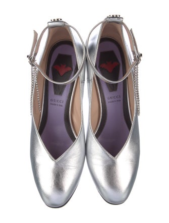 Gucci GG Crystal Leather Pumps