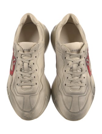 Gucci Leather Printed Chunky Sneakers