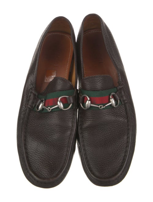 Gucci Web Accent Leather Drivers