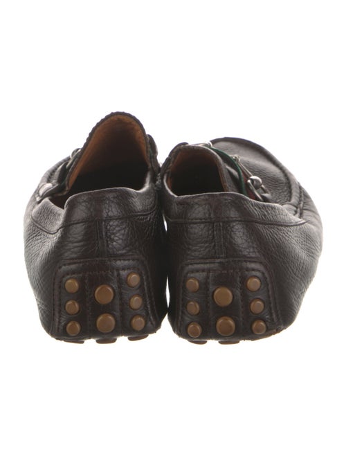 Gucci Web Accent Leather Drivers