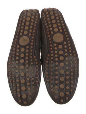 Gucci Web Accent Leather Drivers