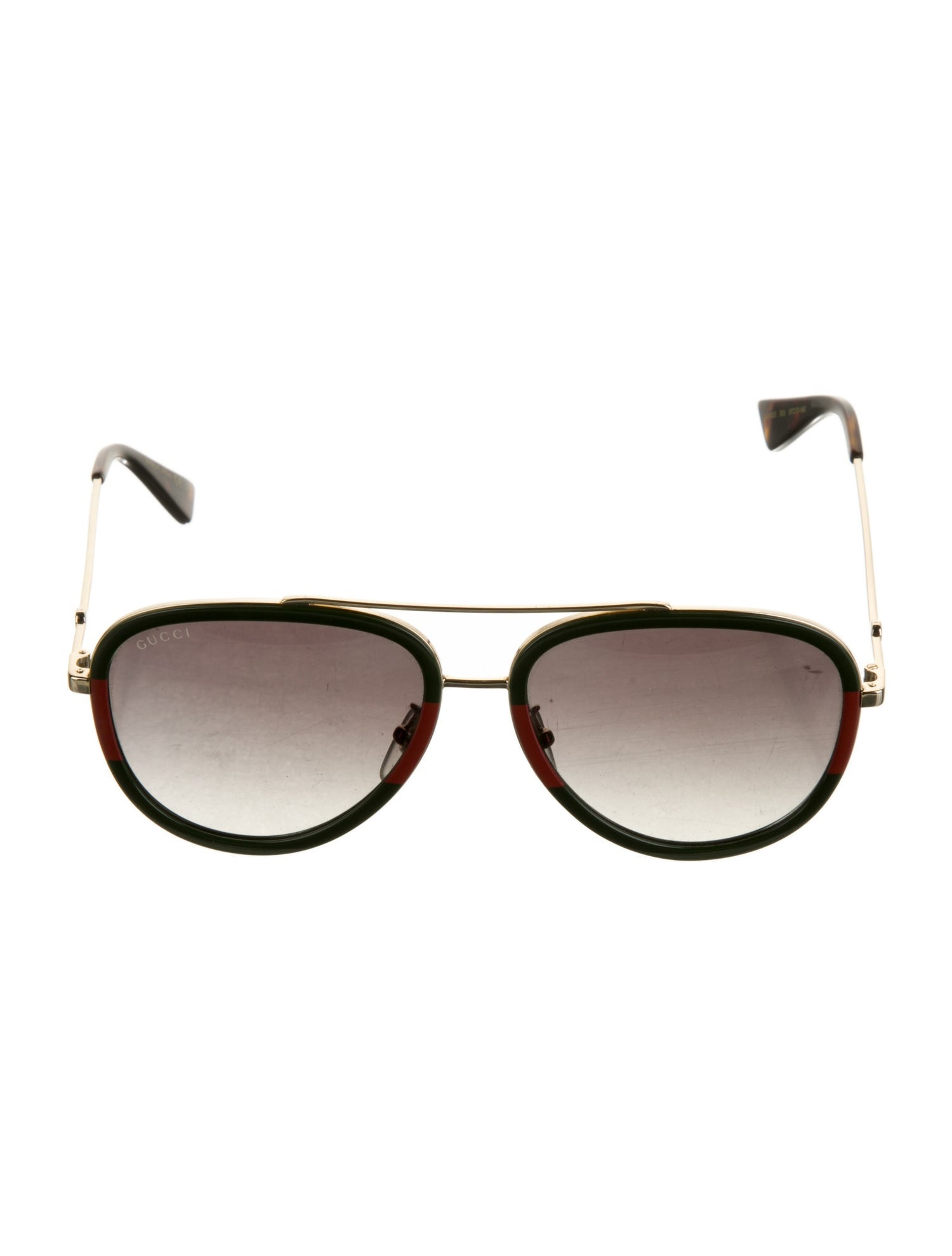 Gucci Web Accent Aviator Sunglasses