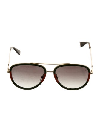 Gucci Web Accent Aviator Sunglasses