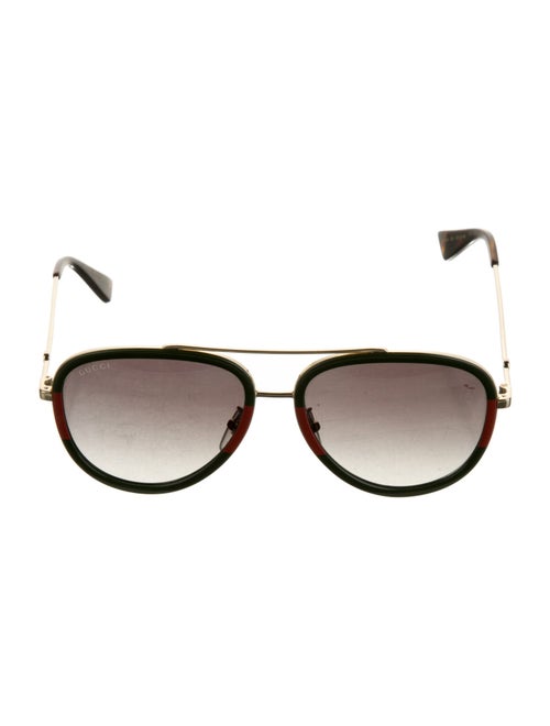 Gucci Web Accent Aviator Sunglasses