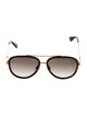 Gucci Web Accent Aviator Sunglasses