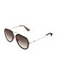 Gucci Web Accent Aviator Sunglasses