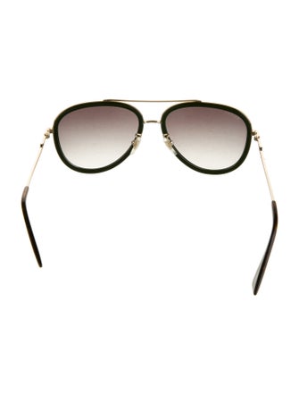 Gucci Web Accent Aviator Sunglasses