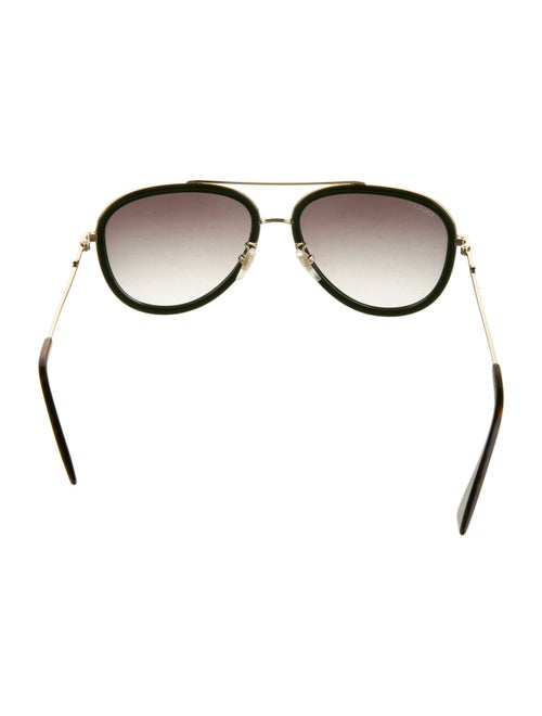 Gucci Web Accent Aviator Sunglasses