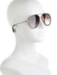 Gucci Web Accent Aviator Sunglasses
