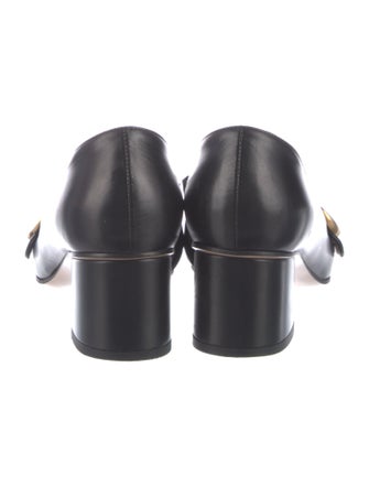 Gucci Double G Logo Leather Pumps