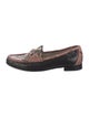 Gucci Horsebit Accent Snakeskin Loafers