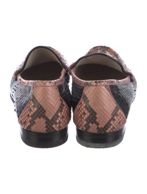 Gucci Horsebit Accent Snakeskin Loafers