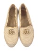 Gucci Double G Logo Raffia Espadrilles