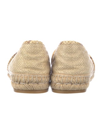 Gucci Double G Logo Raffia Espadrilles