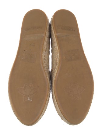 Gucci Double G Logo Raffia Espadrilles