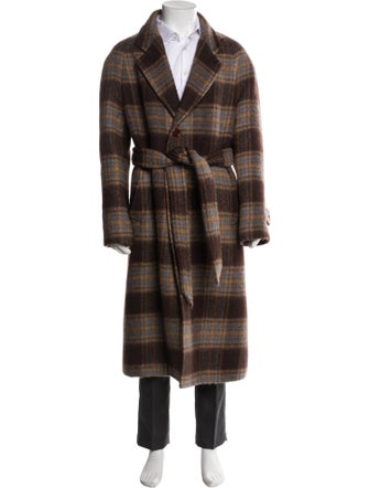 Gucci Tweed Pattern Wool Overcoat
