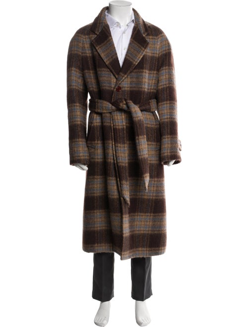 Gucci Tweed Pattern Wool Overcoat
