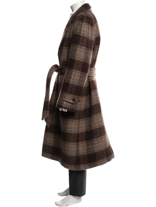 Gucci Tweed Pattern Wool Overcoat