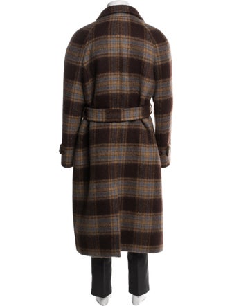 Gucci Tweed Pattern Wool Overcoat