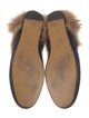 Gucci Leather Fur Trim Mules