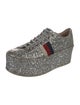 Gucci Sylvie Web Accent Glitter Sneakers