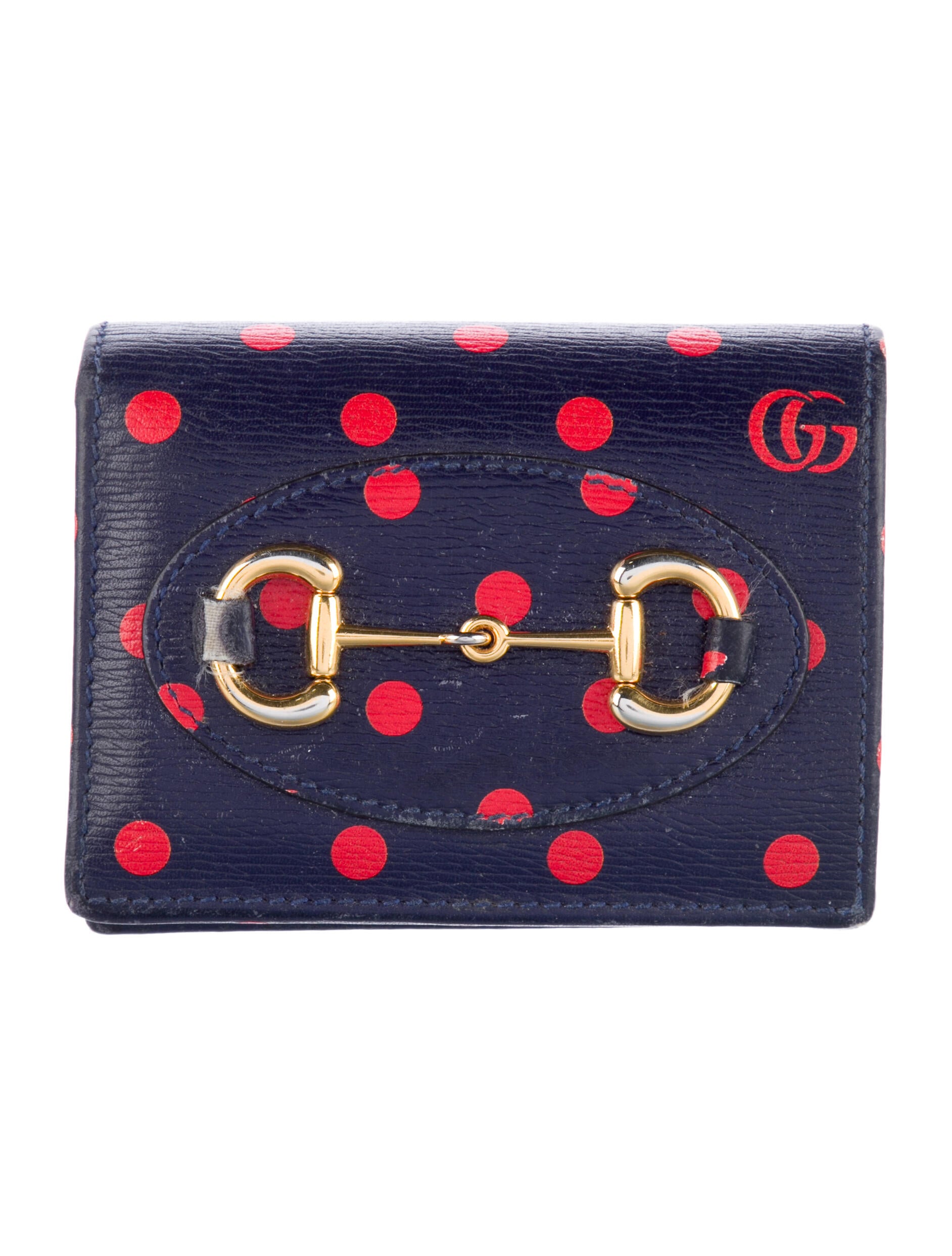 Gucci 1955 Horsebit Accent Calfskin Compact Wallet
