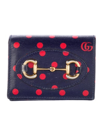 Gucci 1955 Horsebit Accent Calfskin Compact Wallet