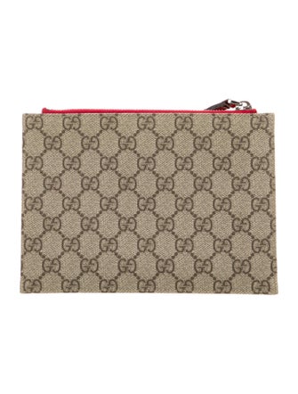 Gucci GG Supreme Bow Wristlet