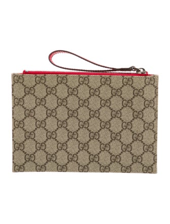 Gucci GG Supreme Bow Wristlet