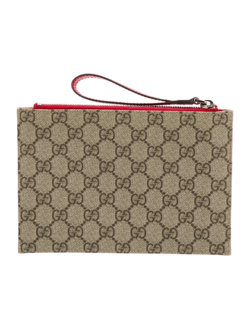 Gucci GG Supreme Bow Wristlet